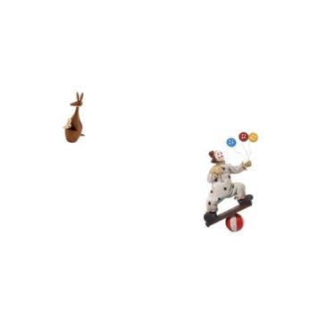 Imagem de Fenteer Estatueta de Palhaço, Escultura, Decoração para Festa, para Quarto, Estante, Mesa, Peça Central, Armário, Sala de Jantar, Decoração, Presente