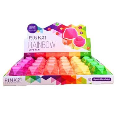 Imagem de PINK21 LIP BALM RAINBOW FRUTAS CS5004 24UN DISPLAY