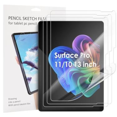 Imagem de WD&CD Pacote com 3 protetores de tela compatíveis com Microsoft Surface Pro 11/10 de 13 polegadas, protetor de tela transparente e macio antiimpressões digitais