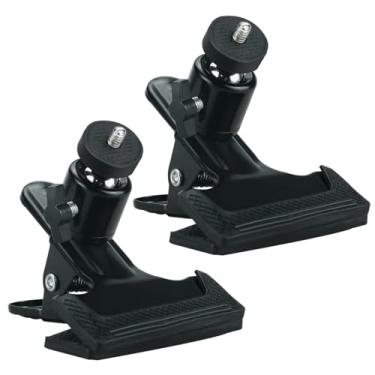 Imagem de DUENYUANN Clipe de câmera com suporte giratório de 360 graus para câmera de ação ou webcam com um parafuso de montagem de 6 mm (1/10.2 cm) 2 peças