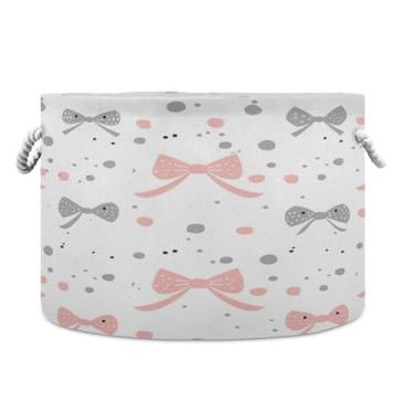 Imagem de SEHANY Cesta de armazenamento redonda grande com alça de corda, cesto de roupa suja de lona para armazenamento de cobertores, cesta de armazenamento infantil para quarto de banho, decoração de