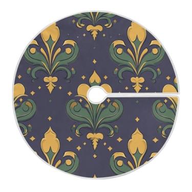 Imagem de Blueangle Saia de árvore de carnaval de 118 cm saia de poliéster macio para decoração de carnaval (68)