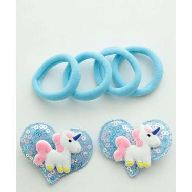 Imagem de Kit 6 Peças Presilhas E Elásticos De Cabelo Infantil M-04214 - MARISA,