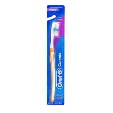 Imagem de Escova Dental Oral B Classic Macia Cabeça 40 Cores 1 Unidade