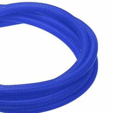 Imagem de DMiotech Tubo dividido de tear de fio de 30,5 m, protetores de cabo da Pet flexível para gerenciamento de cabos de conduíte para escritório, casa, jardim, azul