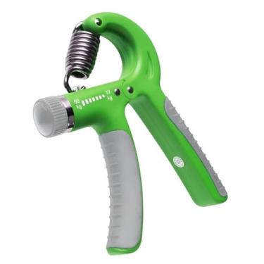 Imagem de Hand Grip Com Mola Ajustável para Fortalecimento Antebraço Mãos Punho Fisioterapia e Exercício Força 5kg A 60kg (Verde)