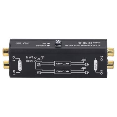 Imagem de RiToEasysports Isolador de Ruído de Loop de, 2 Canal Signal Signal Filtro Hum Eliminator Isolador de Ruído para Microfone de Conferência