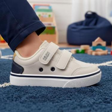 Imagem de Tênis Infantil Básico Klin Freestyle Mini 260059000, Linho, Marinho, 2