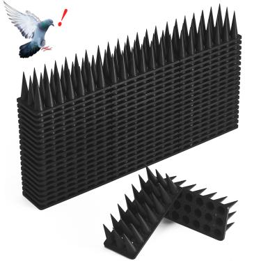 Imagem de CIIC Bird Spikes, pacote com 19 esquilos, guaxinim, espigão para gatos, antirobin defender, ao ar livre, para manter os pássaros longe, cerca do telhado, janela, ninho preto