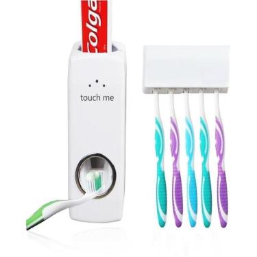 Imagem de Dispenser Aplicador Pasta Dente Creme Dental Escovas Suporte