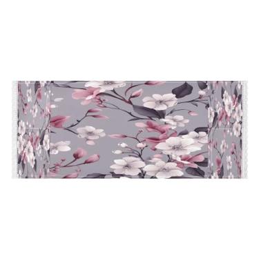 Imagem de Wassud Capas de lavadora e secadora de flores rosa e roxa, protetor de lavadora com sacos de armazenamento, capa de geladeira à prova de poeira com bolsos para lavanderia doméstica, cozinha, 120 x 55