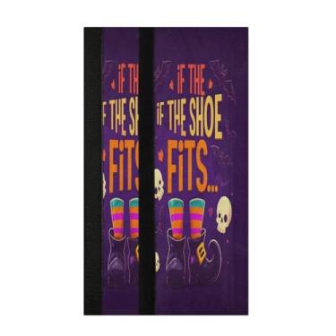 Imagem de STAYTOP 2 peças de capas de maçaneta de geladeira de pés de bruxa de Halloween, capas de maçaneta para geladeira e forno de micro-ondas, mantenha seu aparelho de cozinha limpo de gotejamentos, óleo