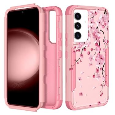 Imagem de Plakill Capa para Samsung Galaxy S24 Plus/S25 Plus - Capa de telefone feminina bonita estética design exclusivo flor adolescente resistente proteção à prova de choque Funda Samsung S24 Plus/S25 Plus