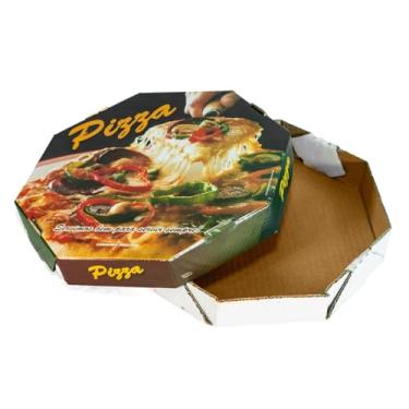 Imagem de Kit Embalagem Oitavada Lisa Premium para Pizza, Tamanhos Nº25, Nº30, Nº35, Conjunto com 25 Unidades de Cada Tamanho