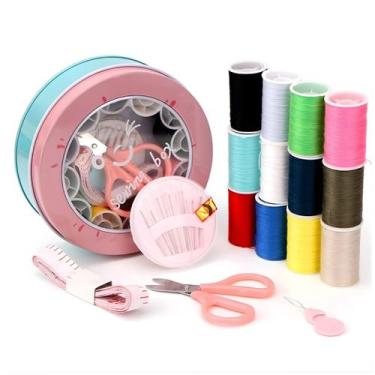 Imagem de Mini Kit Costura Portátil com 31 Peças Lata Alúmínio - Sewing Box