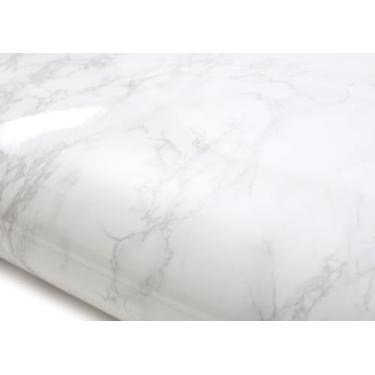Imagem de ROSEROSA Retire e cole papel de parede autoadesivo de mármore sintético de PVC que cobre o forro de prateleira superior PGS408 (9 cm x 2 metros)