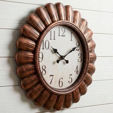 Imagem de Relógio Parede Analógico Decorativo Com Moldura Rústico 50cm