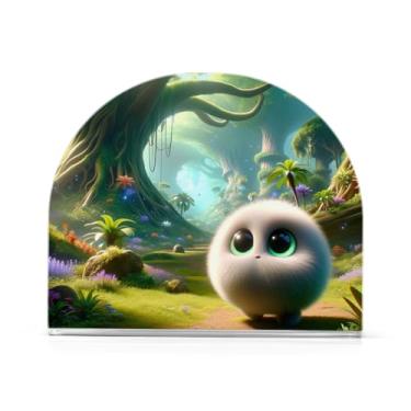 Imagem de Porta-guardanapos de floresta de desenhos animados, porta-guardanapos de plástico para mesas, suporte de guardanapo vertical para jantar cozinha restaurante decoração de casa acessórios de bar