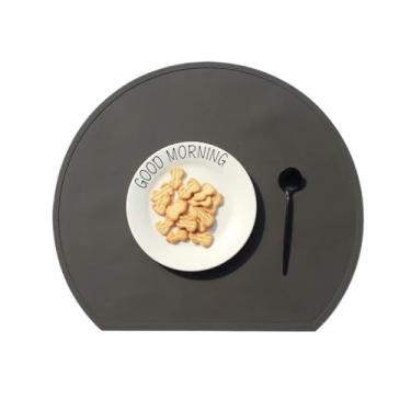 Imagem de 4 peças, jogo americano de silicone, multifuncional, impermeável, lavável, isolamento térmico, tapete para copos, para mesa de jantar, acessórios de cozinha, ideal para uso em sala de jantar, cozinha