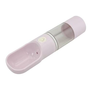 Imagem de Lovely Vibe Garrafa Bebedouro Portátil para Pets, Plástico Atóxico, 27cm, com Sistema Antivazamento e Tigela Acoplada (Rosa)