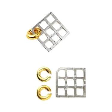 Imagem de Quebra-Cabeça Clássico De Metal Em Liga De 36 Peças IQ Puzzle Para Cri