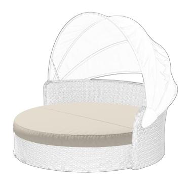 Imagem de Cethytirko Capa de almofada para sofá ao ar livre, capa de almofada redonda de substituição de 198 cm, à prova d'água e resistente ao desbotamento, capa de almofada para uso ao ar livre – capa de