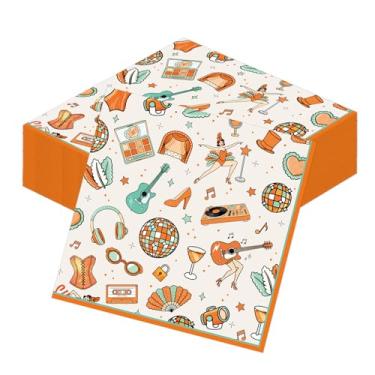 Imagem de Aposwow Decorações de festa temáticas Showgirl - 50 peças de guardanapos de aniversário Showgirl, suprimentos descartáveis, guardanapos de papel estilo menina de aniversário decoração de talheres