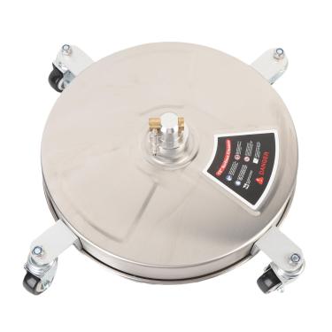 Imagem de Luocute Limpador Superior de Lavadora de Pressão, Arruela de Pressão de Limpeza de Pátios de Aço Inoxidável de 15 Polegadas Com 4 Rodas, para Deck de Calçada de Calçada de Concreto