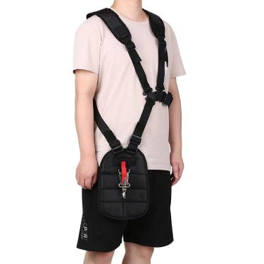 Imagem de Semme Alça de Arnês para Aparador de Ombro Duplo, Cinto de Nylon Ajustável e Confortável para Cortador de Escova, Jardim, Gramado, Ferramentas Agrícolas, Equipamento Elétrico