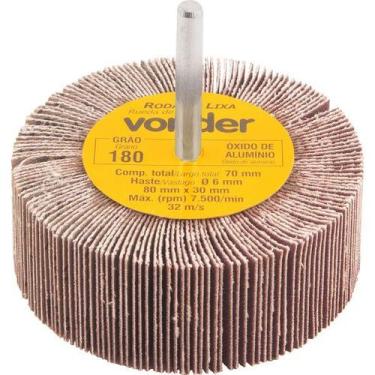 Imagem de Roda de Lixa 80x30mm com Haste G180 - Vonder