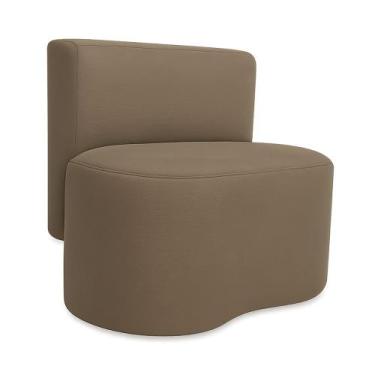 Imagem de Puff Feijão Curvo Orgânico Redondo Com Encosto Sala Resistente Confort