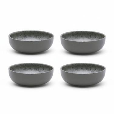 Imagem de Kit Jogo 4 Tigelas Bowl Flat Gray 600 ml Oxford Cerâmica