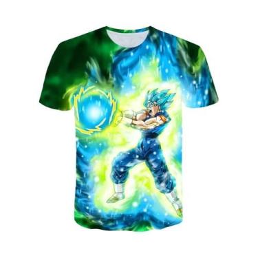 Imagem de Camiseta Dragon Ball Son Goku Vegeta Para Adultos E Crianças, Manga Cu