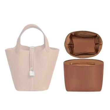 Imagem de Bolsa organizadora de nylon para bolsa de armazenamento para bolsa Hermes Picotin18/22, Marrom, Picotin18