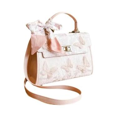 Imagem de Bolsa Transversal Feminina De Renda Com Borboleta, Luxo Leve, Designer