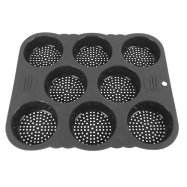 Imagem de Pão de Hambúrguer, Silicone para Pão de Hambúrguer, 8 Cavidades, Liberação Fácil, Resistente Ao Calor, Pão de Hambúrguer, Pan para Cozinha