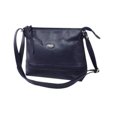 Imagem de Bolsa Transversal RAVELLO em Couro (Azul)