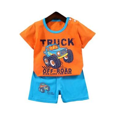 Imagem de Conjunto De Roupas De Verão Para Crianças Meninos E Meninas 2PCS Top D