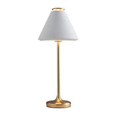 Imagem de ABAJUR PICCOLO BRANCO E DOURADO (D)23CM (A)58CM 1X40W E27