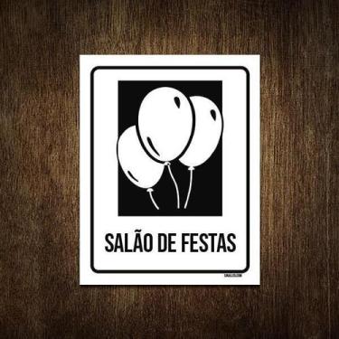 Imagem de Placa Condomínio Ambiente Salão De Festas 27X35 - Sinalizo.Com
