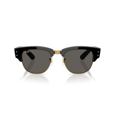 Imagem de Óculos de Sol Ray-Ban Mega Clubmaster 0RB0316S 6826J5 Tam 53 / Preto/Ouro - Lentes Preto