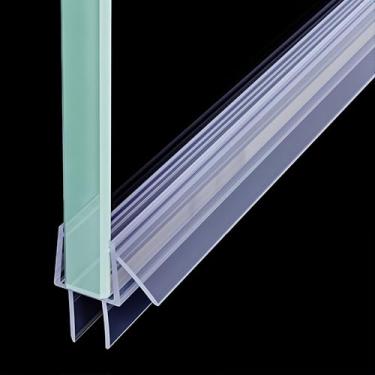 Imagem de WPOEI 3 peças de vedação inferior de porta de chuveiro sem moldura, vidro de 1/4 polegada (40 cm x 3), kit de instalação segmentada de 3 seções, tira de vedação de porta de chuveiro de vidro inferior