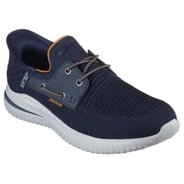 Imagem de Skechers Tênis masculino sem cadarço: Delson 3.0-Roth Loafer, Nvy, 7 Wide