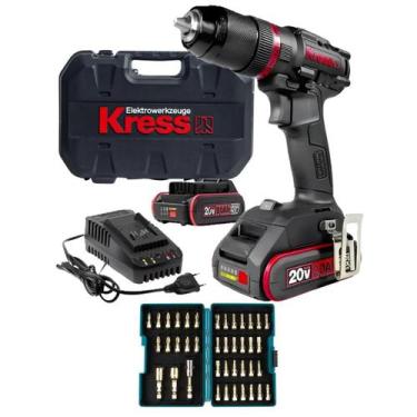 Imagem de Furadeira de Impacto Kress KUC30.1 20V Brushless + Jogo de Bits/Pontas