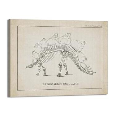 Imagem de Arte de parede de esqueleto de dinossauro vintage paleontologia pôsteres de arte de fósseis de dinossauros impressões de arte tricerátopo esboços fotos decoração de quarto de menino (SKU9,20.3x30.5 cm