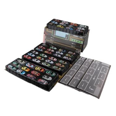 Imagem de MotiveTech Conjunto de Brinquedo em Miniatura com 48 Peças, Incluindo Veículos de Fricção, Carrinhos E Caixa de Armazenamento, Azul, Tamanho real