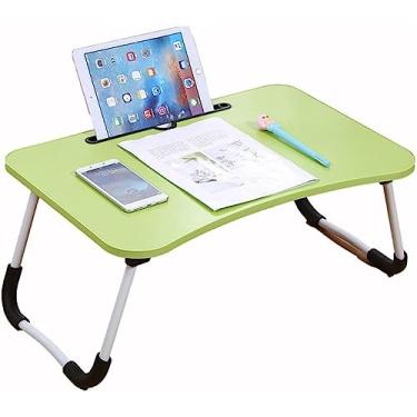 Imagem de Mesa de colo dobrável para tablet multifuncional com bandeja de café da manhã para comer, notebook, leitura, escrita na cama, sofá (verde)