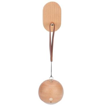 Imagem de Depisuta Luminária Noturna LED com Controle por Voz, 3 Níveis de Brilho, Lâmpada de Mesa Recarregável Portátil de Madeira com Bateria de Longa Duração