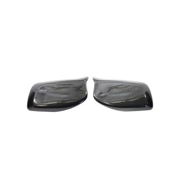Imagem de Tampa preta do espelho retrovisor lateral de fibra de carbono compatível com BMW Série 5 E60 E61 E63 E64 2004-2008 520i 525i 528i 528xi 530i(Carbon One Pair)
