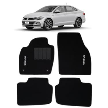 Imagem de Tapete Para Virtus Vw Carpete 5mm Jogo 2018 2019 2020 2021 2022